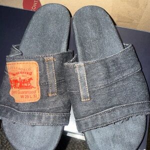 Fashion blue Jean slides for women